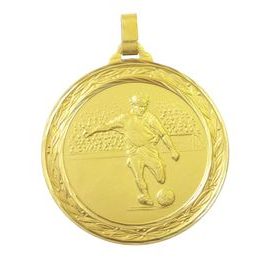 Diamond Edged Football Player Large Gold Medal
