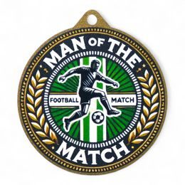 Quantum Football Man of the Match Stainless Steel Medal