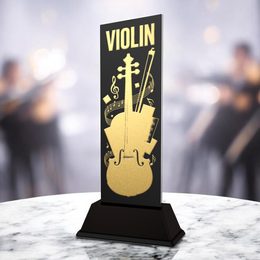 Shadowline Violin Music Trophy – Stainless Steel Award