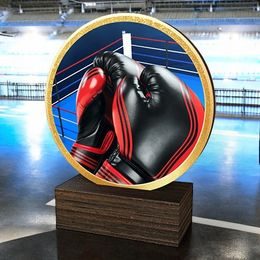 Holt Colour Boxing Real Wood Trophy