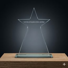 Radiance Jade Value Glass Star Award Printed Full Colour