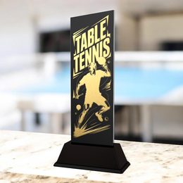 Shadowline Men's Table Tennis Trophy – Stainless Steel Award