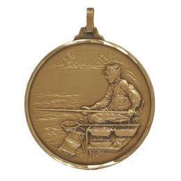 Diamond Edged Angling Fishing Bronze Medal