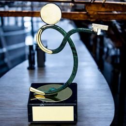 Bilbao Pistol Shooting Handmade Metal Trophy