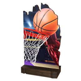 Shard Basketball Eco Friendly Wooden Trophy