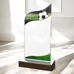 United Football Acrylic Wood Fusion Trophy