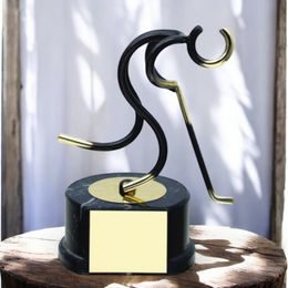 Valencia Hockey Player Handmade Metal Trophy