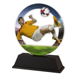 Prague Football Scissor Kick Player Trophy