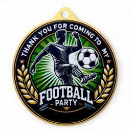 Quantum Football Party Stainless Steel Medal