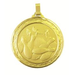Diamond Edged Ten Pin Bowling Large Gold Medal