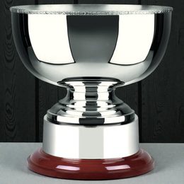 Victory Wreath Edged Nickel Plated Bowl