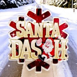 Christmas Santa Dash Snowflake Medal