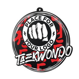 Pro Taekwondo Black Acrylic Logo Medal