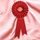 Red Satin Feel Logo Rosette