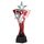 Red and Silver Triple Star Tenpin Bowling Trophy