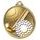 Field Hockey 3D Texture Print Antique Colour 55mm Medal - Gold