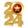 Gold Star Acrylic 2024 Medal