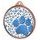 Dog Paw Colour Texture 3D Print Bronze Medal