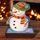 Traditional Christmas Snowman Real Wood Decoration (75mm)