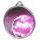 Glitterball Dance Pink Texture 3D Print Silver Medal