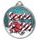 Santa Run (Blue) Christmas 3D Texture Print Full Colour 55mm Medal - Silver