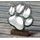 Sierra Classic Dog Paw Print Wood Trophy