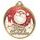 Merry Christmas Santa 3D Texture Print Full Colour 55mm Medal - Gold