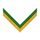Green & Yellow Stripe Clip on Medal Ribbon