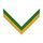 Green & Yellow Stripe Clip on Medal Ribbon