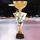 Triple Star Tenpin Bowling Gold Trophy Cup