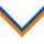 Blue & Orange Stripe Clip on Medal Ribbon