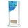 Colour Curve Jade Glass Swimming Trophy