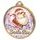 Santa Run (Pink) Christmas 3D Texture Print Full Colour 55mm Medal - Gold