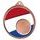 Dutch Netherlands Flag Logo Insert Bronze 3D Printed Medal