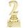 Number 2 Gold 3D Trophy