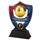 Red and Blue Top Goal Scorer Football Shield Trophy