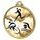 Triathlon Classic Texture 3D Print Gold Medal