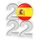 Spanish Flag Silver Acrylic 2022 Medal