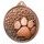 Dog Paw Classic Texture 3D Print Bronze Medal