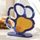 Hooch Dog Blue Paw Print Trophy
