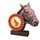 Sierra Equestrian Rosette Real Wood Trophy