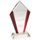 Garnet Clear and Red Crystal Award