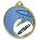 Netball 3D Texture Print Full Colour 55mm Medal - Gold