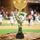 Triple Star Baseball Gold Trophy Cup