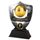 Silver and Gold Most Improved Player Football Shield Trophy
