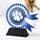 Marley Paw Print Blue Rosette Award