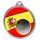 Spanish Flag Logo Insert Silver 3D Printed Spain Medal