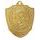 Embossed Football Shield Gold Medal