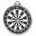 Darts Classic Texture 3D Print Silver Medal