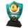 Light Blue Players Player Football Shield Trophy